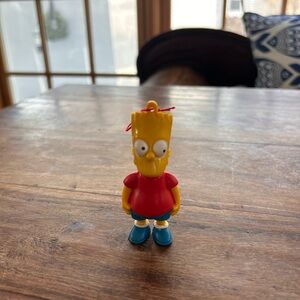 Vintage 1990 Bart Simpson Ornament/Keychain Figure
